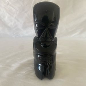 Vintage hand carved stone statue